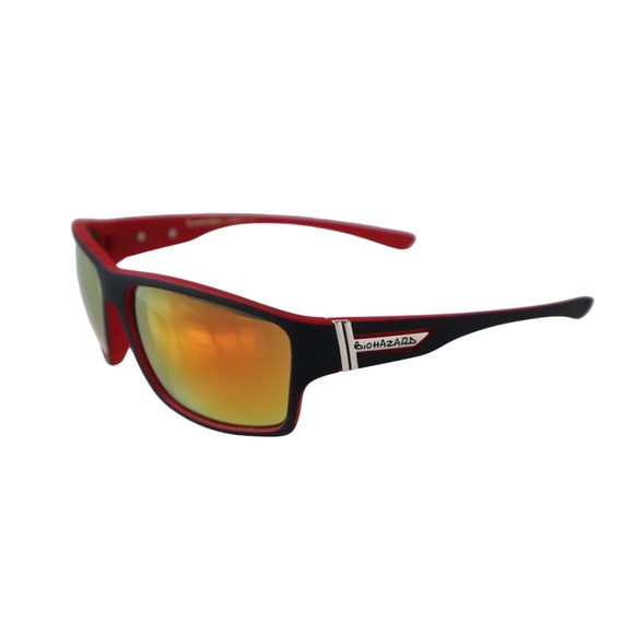 BIOHAZARD UV400 CE Shock Resistant RED Frame Sunglasses w/ Reflective Lens - Picture 3 of 9